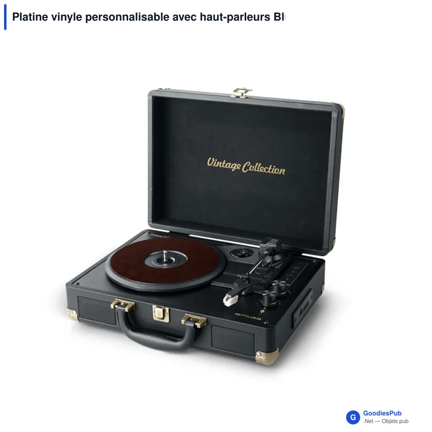 Platine vinyle personnalisable avec haut-parleurs Bluetooth, logo - Muse MT-103 - Image 2