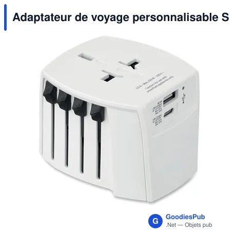 Adaptateur de voyage personnalisable SKROSS® MUV USB AC30 30W avec logo