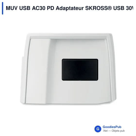 Adaptateur de voyage personnalisable SKROSS® MUV USB AC30 30W avec logo - Image 11