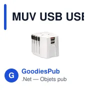 Adaptateur MUV USB personnalisable avec logo pour entreprises - Miniature 2