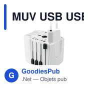 Adaptateur MUV USB personnalisable avec logo pour entreprises - Miniature 3