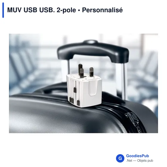 Adaptateur MUV USB personnalisable avec logo pour entreprises - Image 5