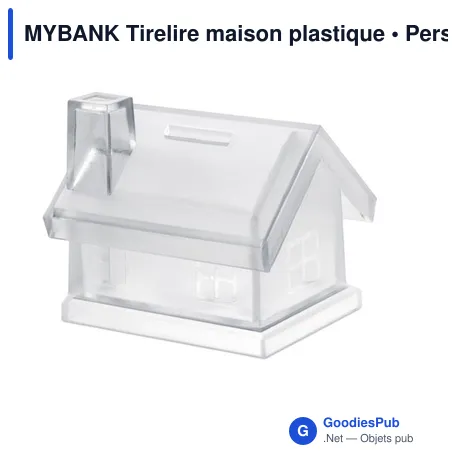 MYBANK Tirelire maison plastique