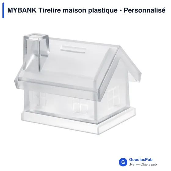 MYBANK Tirelire maison plastique - Image 1