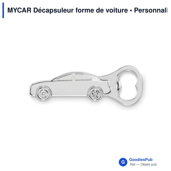 Décapsuleur personnalisable en forme de voiture avec logo - MYCAR - Image 2