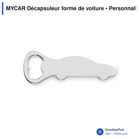 Décapsuleur personnalisable en forme de voiture avec logo - MYCAR - Image 3