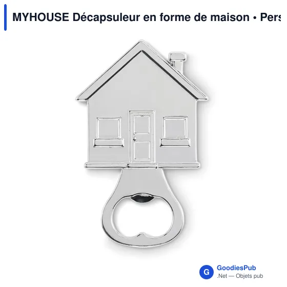 Décapsuleur personnalisable en forme de maison avec logo - MYHOUSE - Image 2