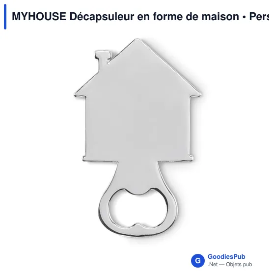 Décapsuleur personnalisable en forme de maison avec logo - MYHOUSE - Image 3