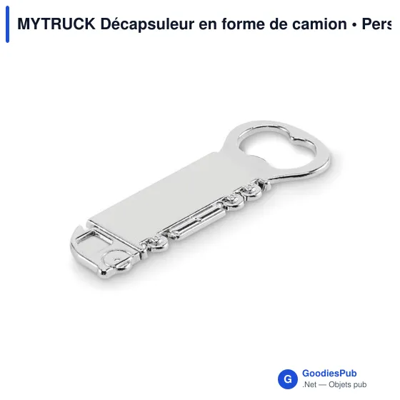 Décapsuleur personnalisable en forme de camion avec logo - Image 1