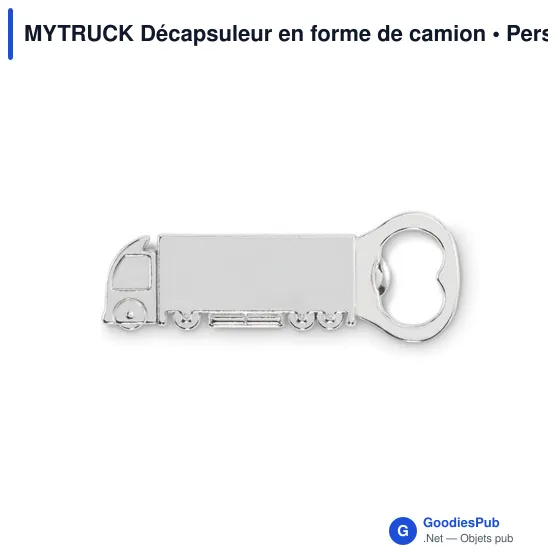 Décapsuleur personnalisable en forme de camion avec logo - Image 2