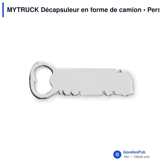 Décapsuleur personnalisable en forme de camion avec logo - Image 3
