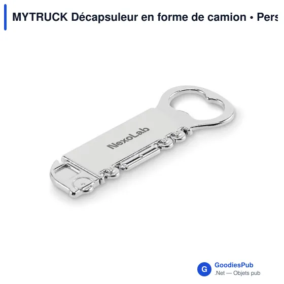 Décapsuleur personnalisable en forme de camion avec logo - Image 4
