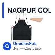 NAGPUR COLOUR Tablier coton orga. 340 gr/m². - Miniature 1