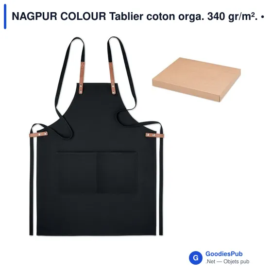 NAGPUR COLOUR Tablier coton orga. 340 gr/m². - Image 1