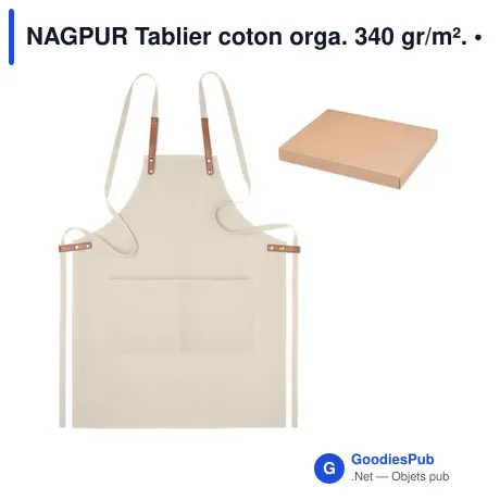 NAGPUR Tablier coton orga. 340 gr/m².