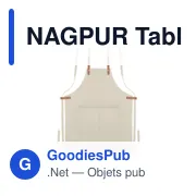 NAGPUR Tablier coton orga. 340 gr/m². - Miniature 2