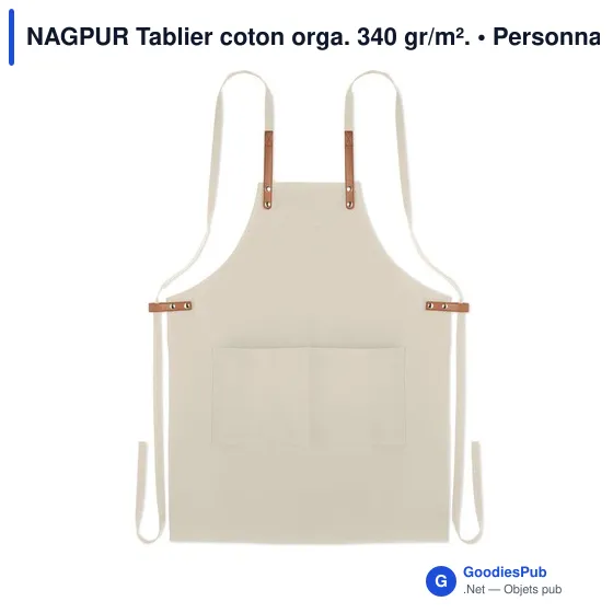 NAGPUR Tablier coton orga. 340 gr/m². - Image 2