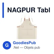 NAGPUR Tablier coton orga. 340 gr/m². - Miniature 3