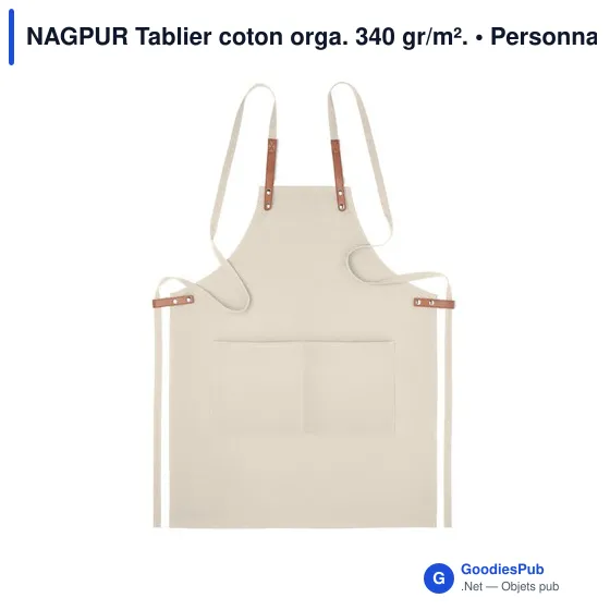 NAGPUR Tablier coton orga. 340 gr/m². - Image 3