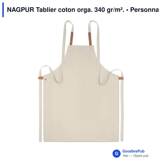 NAGPUR Tablier coton orga. 340 gr/m². - Image 4