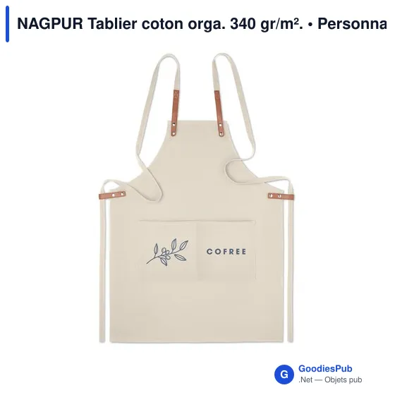 NAGPUR Tablier coton orga. 340 gr/m². - Image 6