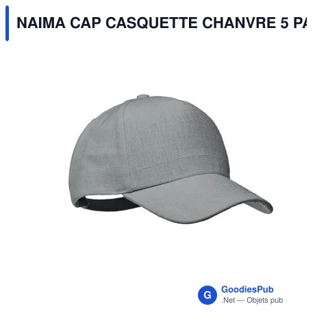 NAIMA CAP CASQUETTE CHANVRE 5 PANNEAUX 370