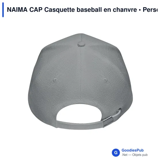 NAIMA CAP CASQUETTE CHANVRE 5 PANNEAUX 370 - Image 3
