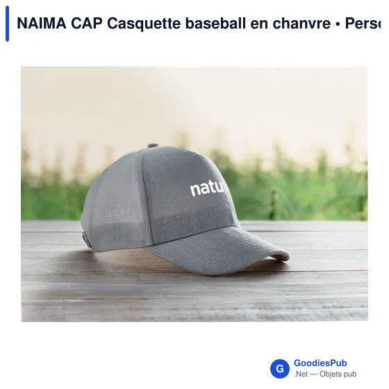 NAIMA CAP CASQUETTE CHANVRE 5 PANNEAUX 370 - Image 4
