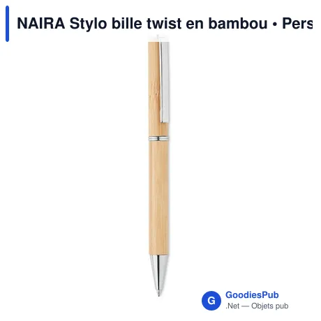 NAIRA Stylo bille twist en bambou