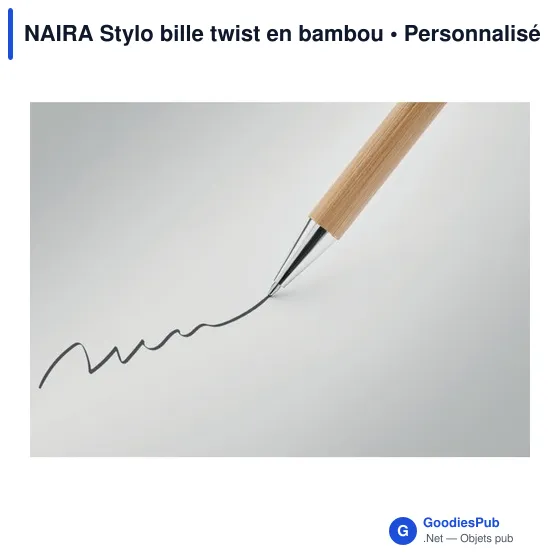 NAIRA Stylo bille twist en bambou - Image 2