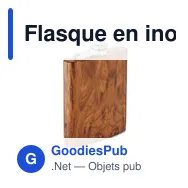 Flasque en inox recyclé personnalisable avec logo - 190 ml - Miniature 1