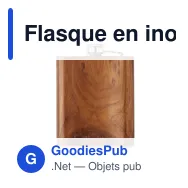 Flasque en inox recyclé personnalisable avec logo - 190 ml - Miniature 2