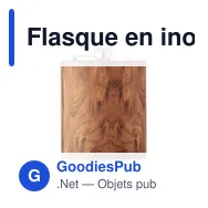 Flasque en inox recyclé personnalisable avec logo - 190 ml - Miniature 3