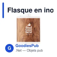 Flasque en inox recyclé personnalisable avec logo - 190 ml - Miniature 4