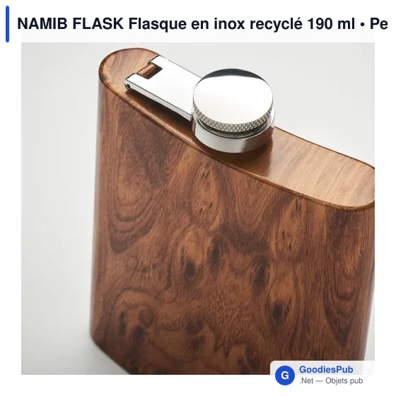 Flasque en inox recyclé personnalisable avec logo - 190 ml - Image 5