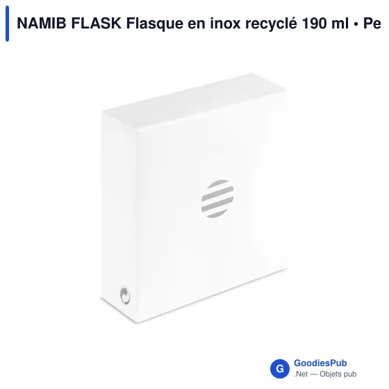 Flasque en inox recyclé personnalisable avec logo - 190 ml - Image 6