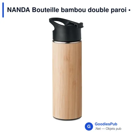 NANDA Bouteille bambou double paroi