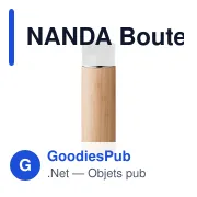 NANDA Bouteille bambou double paroi - Miniature 2