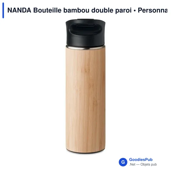 NANDA Bouteille bambou double paroi - Image 2