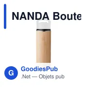 NANDA Bouteille bambou double paroi - Miniature 3
