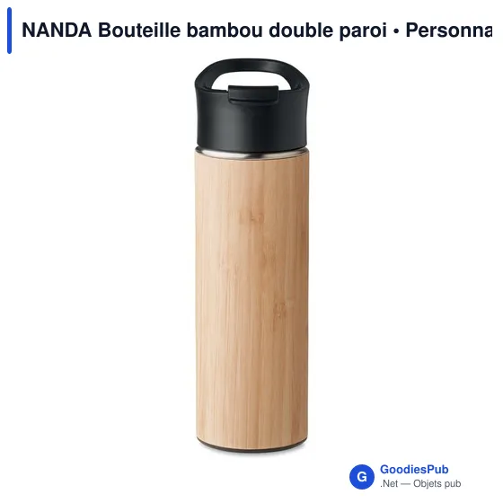 NANDA Bouteille bambou double paroi - Image 3