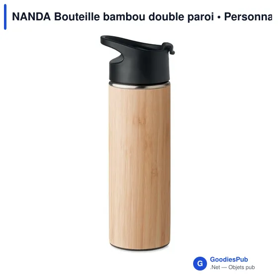 NANDA Bouteille bambou double paroi - Image 4