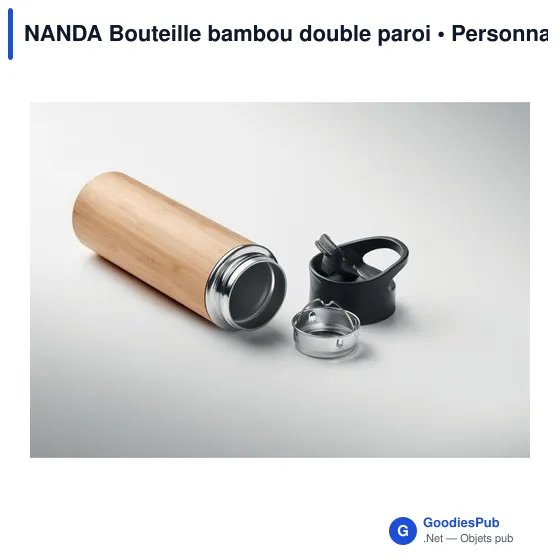NANDA Bouteille bambou double paroi - Image 5