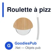 Roulette à pizza personnalisable en bambou avec logo - Miniature 2