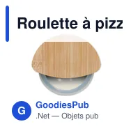 Roulette à pizza personnalisable en bambou avec logo - Miniature 3
