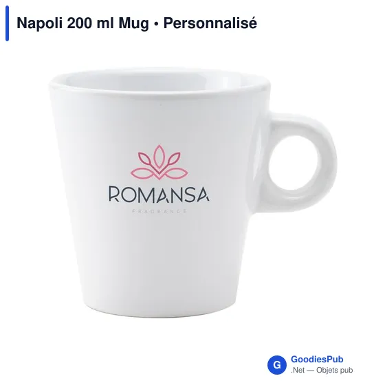 Mug en céramique personnalisable 200 ml avec logo - Napoli - Image 1