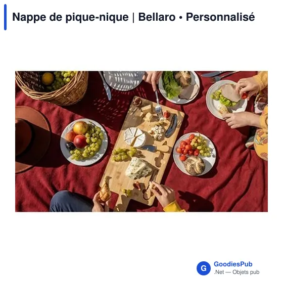 Nappe de pique-nique personnalisable avec logo - Bellaro - Image 7
