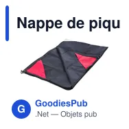 Nappe de pique-nique personnalisable en polyester Amal avec logo - Miniature 11