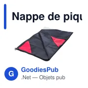 Nappe de pique-nique personnalisable en polyester Amal avec logo - Miniature 5