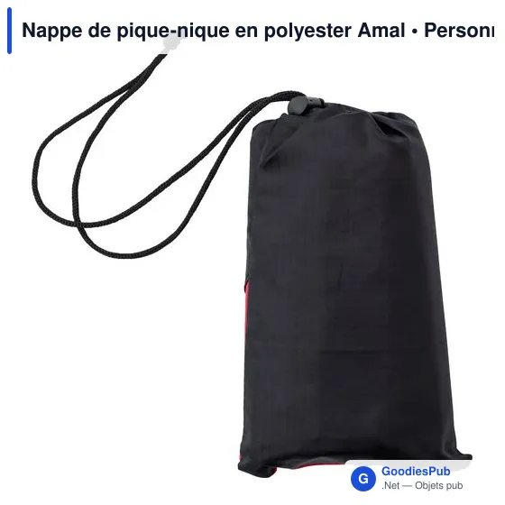 Nappe de pique-nique personnalisable en polyester Amal avec logo - Image 9